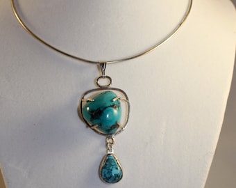 3D Turquoise Pendant