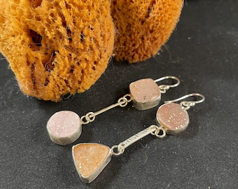 Druzy Quartz Dangle Earrings