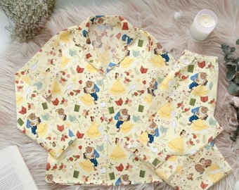 Beauty and the Beast Pajama Set, Belle & Beast Matching Family PJs