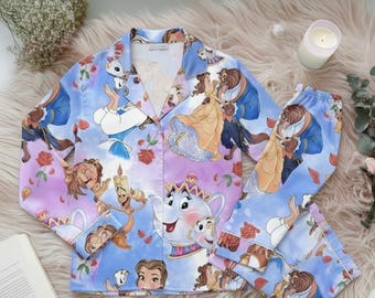 Ensemble pyjama La Belle et la Bête, pyjamas assortis pour toute la famille Belle et la Bête