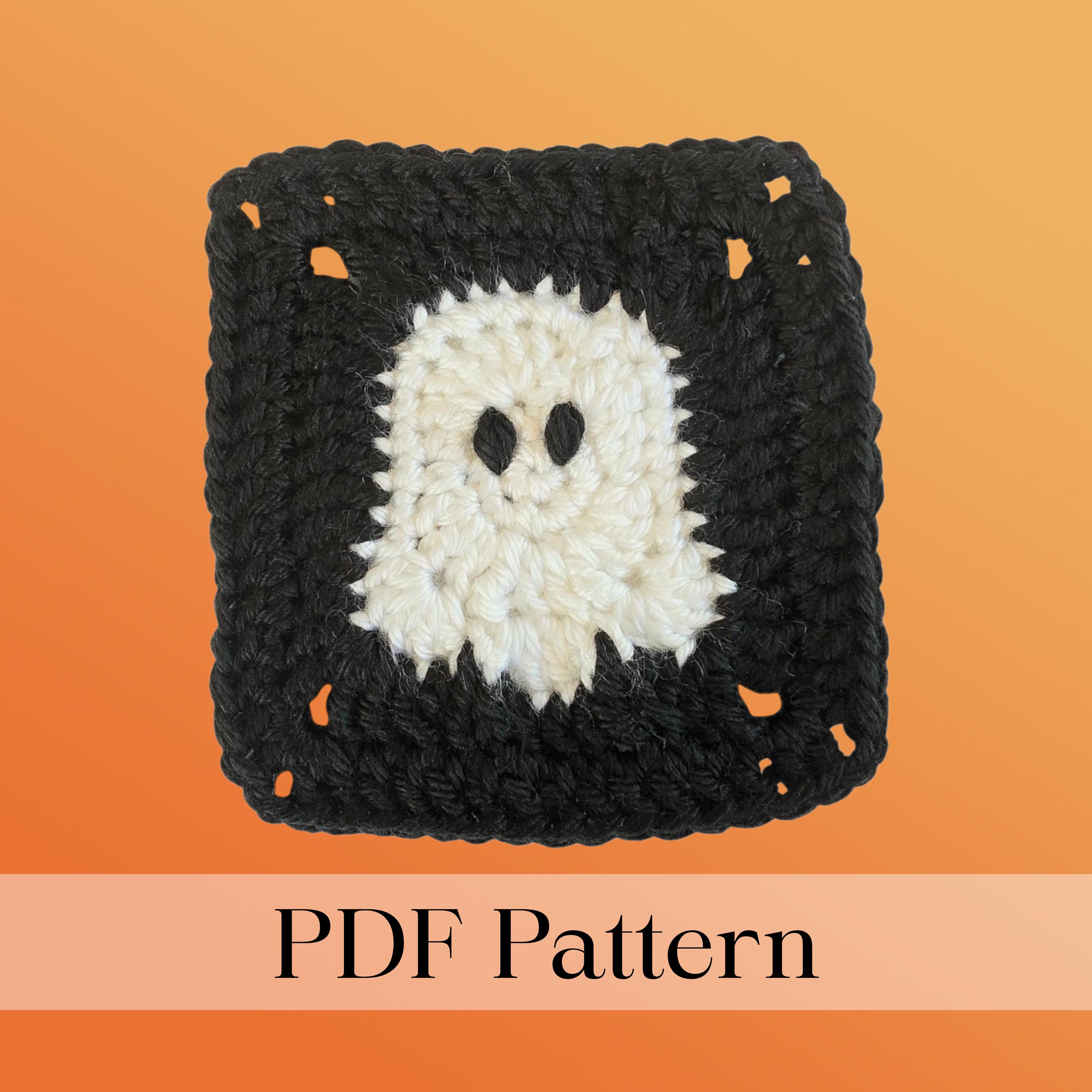 40 Crochet Witchy Stuff Patterns with Hats, Bats, and Ghosts 11 Cute Spooky Halloween Ghost Granny Square Crochet