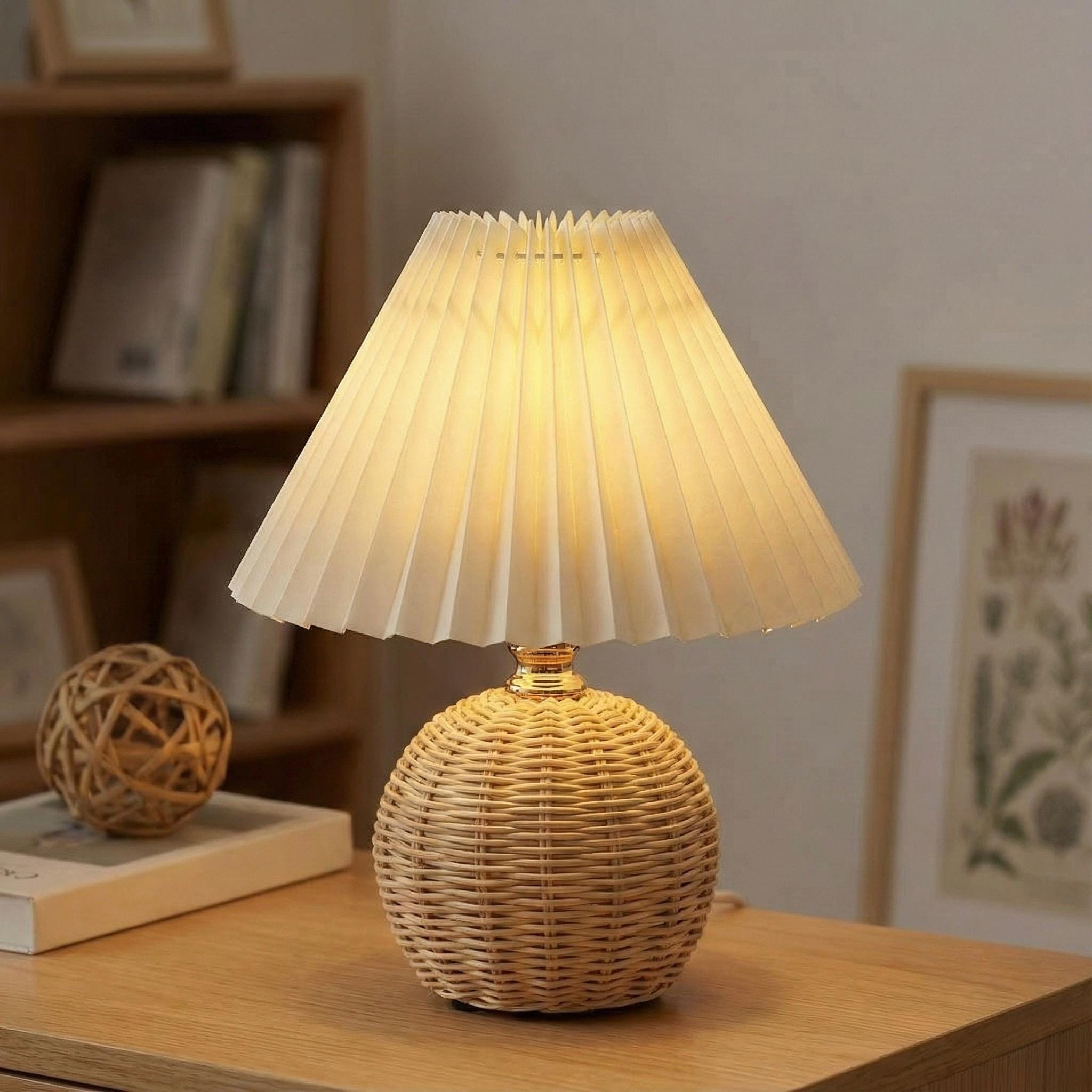 Vintage rattan lamp - Etsy 日本