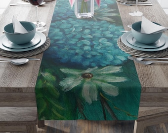 Runner da tavolo floreale, centrotavola da cucina, complemento d'arredo boho, elegante decorazione da pranzo