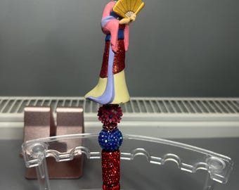 Stylo Disney Mulan avec perles scintillantes