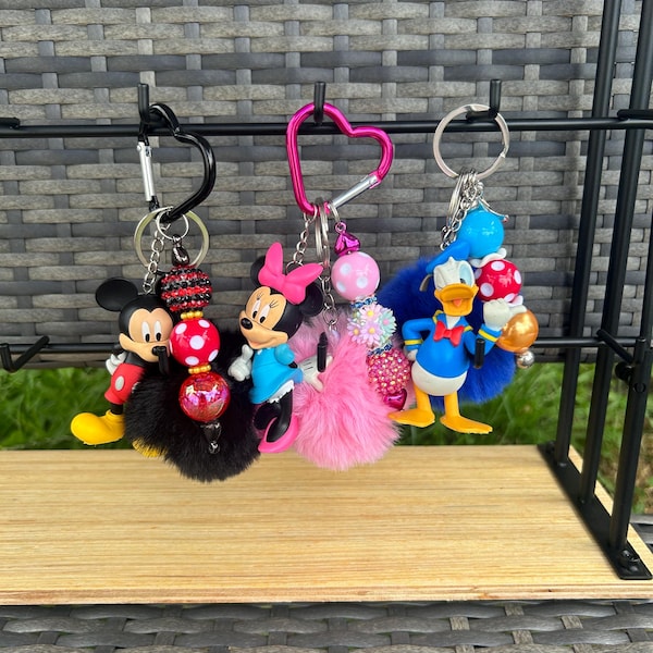 Micky and friends beaded keyrings | Handmade Disney-Inspired keyrings