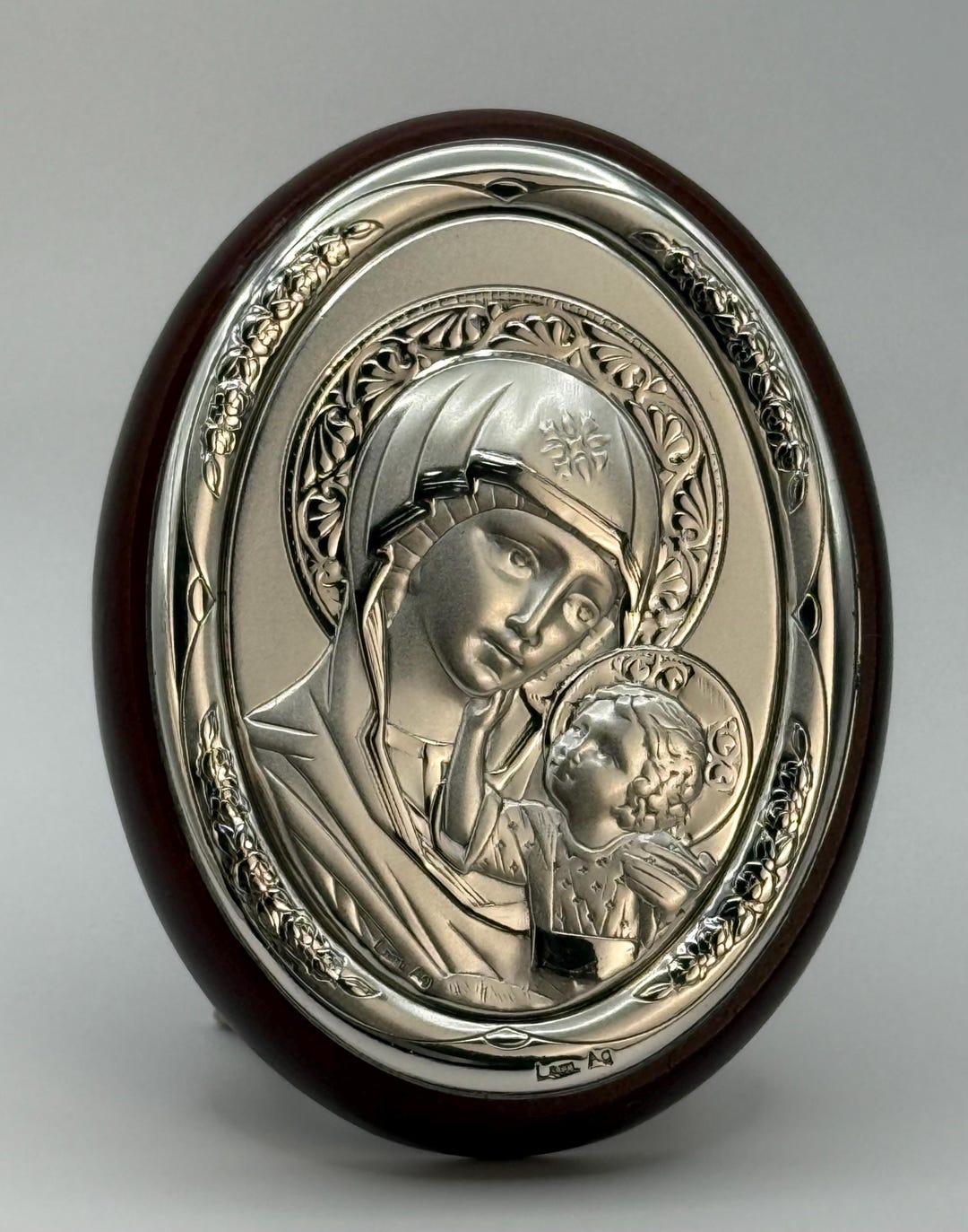 Madonna and Child Icon Sterling Silver Plated | Virgin Mary and Jesus ...