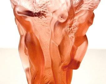 アールデコ サテンガラス 花瓶「ヴェルサイユ」特大、1930年 H