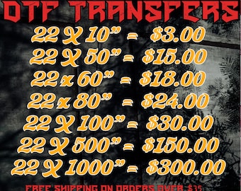 Custom DTF Transfer, Ready to Press Heat Transfer, Gang Sheet
