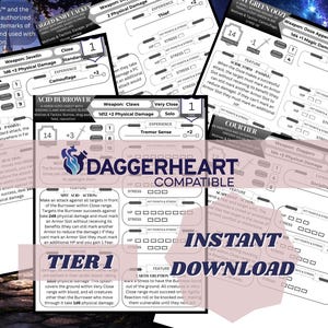 Kompatybilny z Daggerheart, kompletne bloki statystyk przeciwnika poziomu 1, śledzenie wrogów (pakiet PDF)