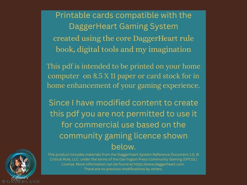 Daggerheart Compatible, Complete Tier 4 Adversary Cards, Enemy Stat