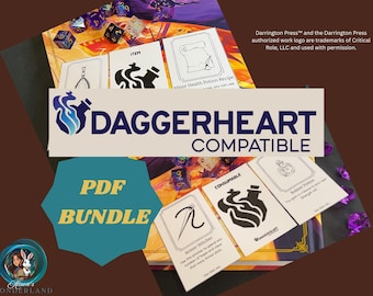 Daggerheart Compatible Item & Consumable Cards, GM Help (PDF Bundle)