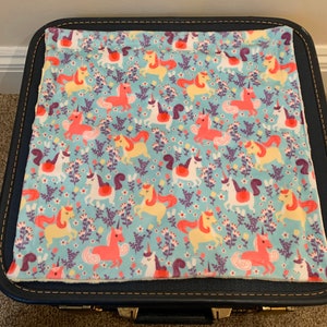 Lovey-Unicorn Frolic & Yellow Dot Minky