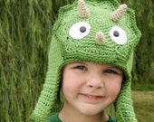 Worsted Weight Triceratops Hat - Crochet Pattern - Permission to sell finished items