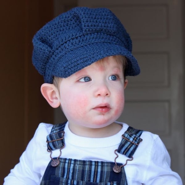 Train Conductor Hat - Crochet Pattern - Permission to sell finished items
