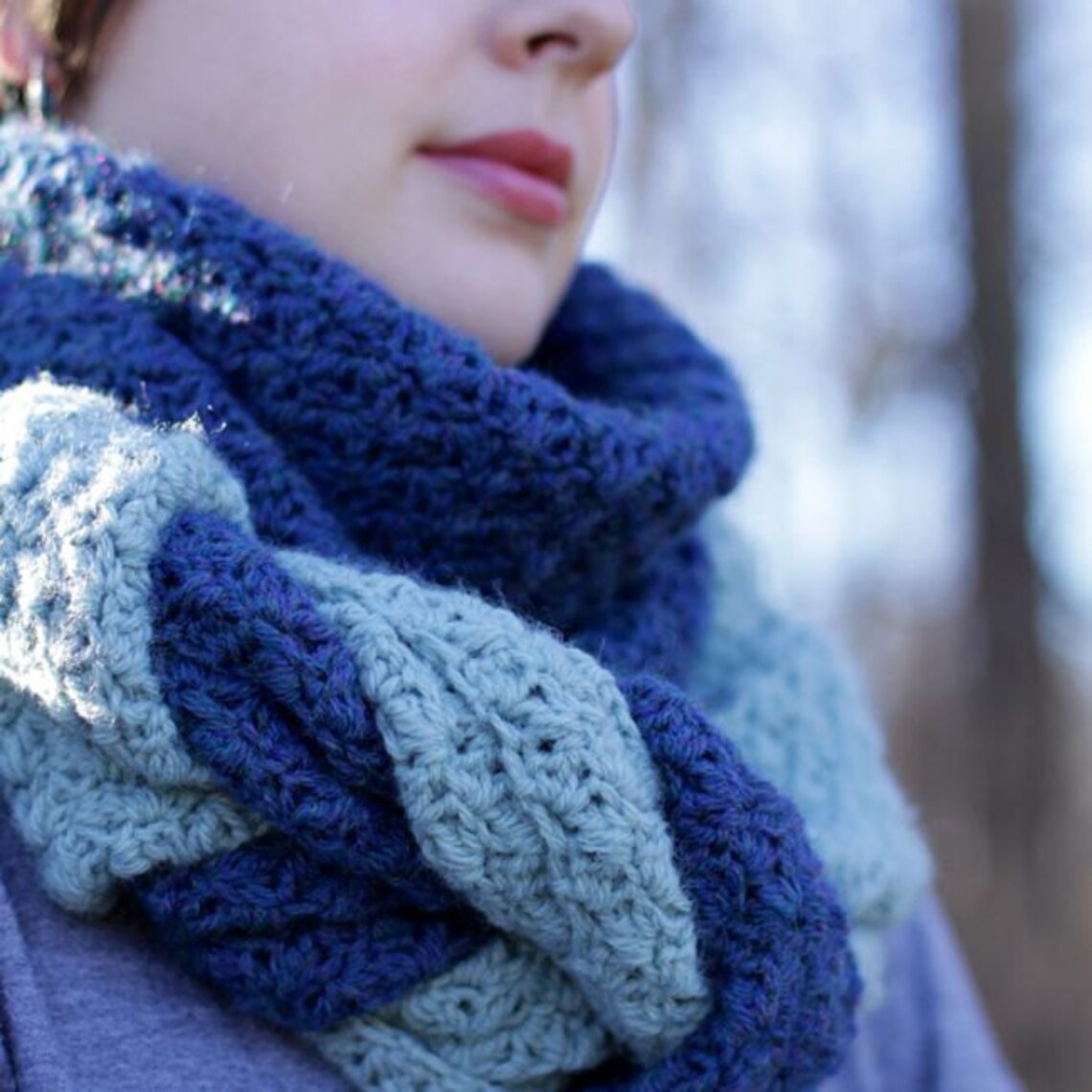 Entwine Pattern Endless Entwine Scarf - Crochet Pattern - Permission to Sell Finished ...