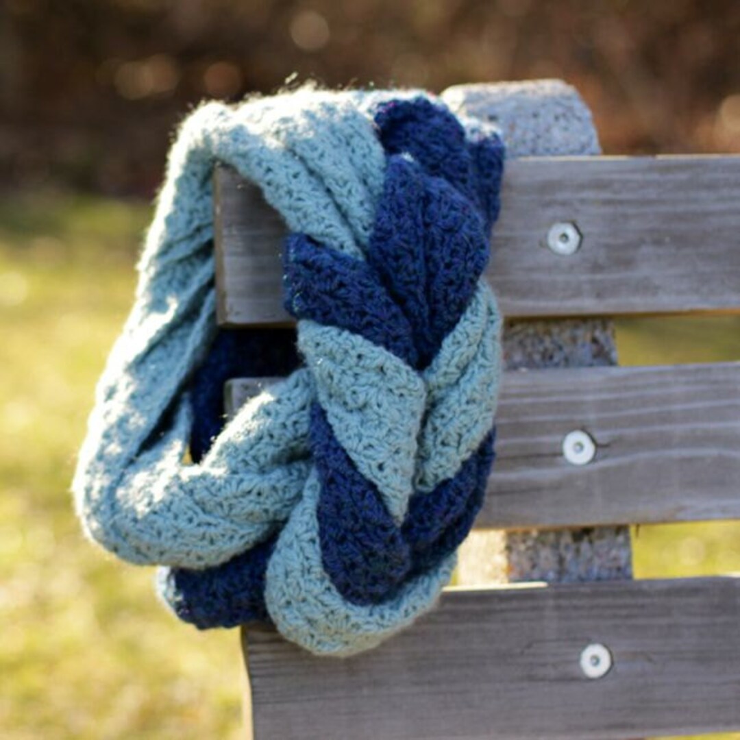 Entwine Pattern Endless Entwine Scarf - Crochet Pattern - Permission to Sell Finished ...