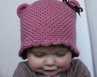 Teddy Bear Beanie - Crochet Pattern - Permission to sell finished items