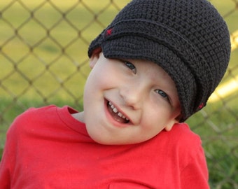 Classic Newsboy Hat - Crochet Pattern - Permission to sell finished items