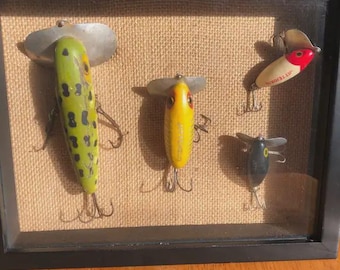 Jitterbug Fishing Lures in Shadow Box