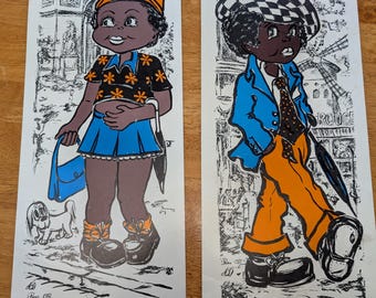 1972 Vintage Black Americana Art