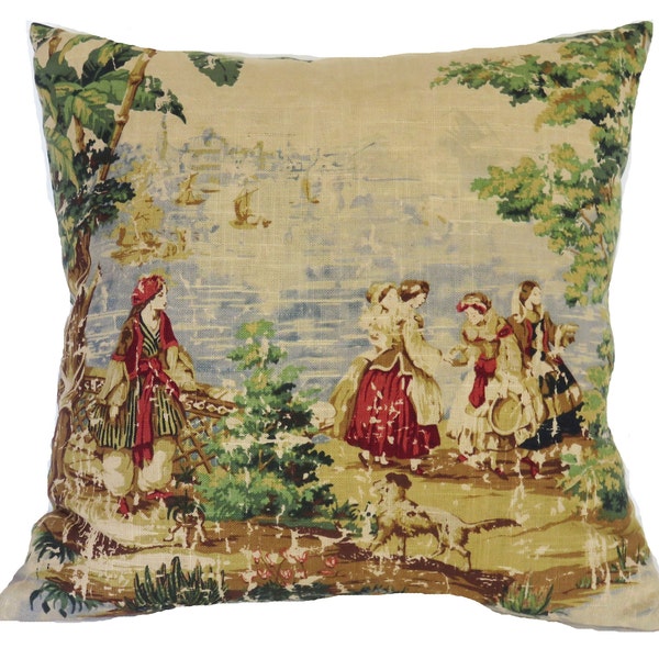 Blue Tan Pillow Etsy