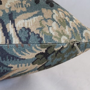 Green Forest Pillow Cover, 17 18 Square, Trees & Leaves, Cotton Print of Verdure Tapestry in Teal, Olive, Brown, Blue Tones image 10