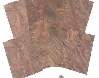 1 Lot Of 8pcs Walnut Swirl Raw Veneer Shorts, Lot #251