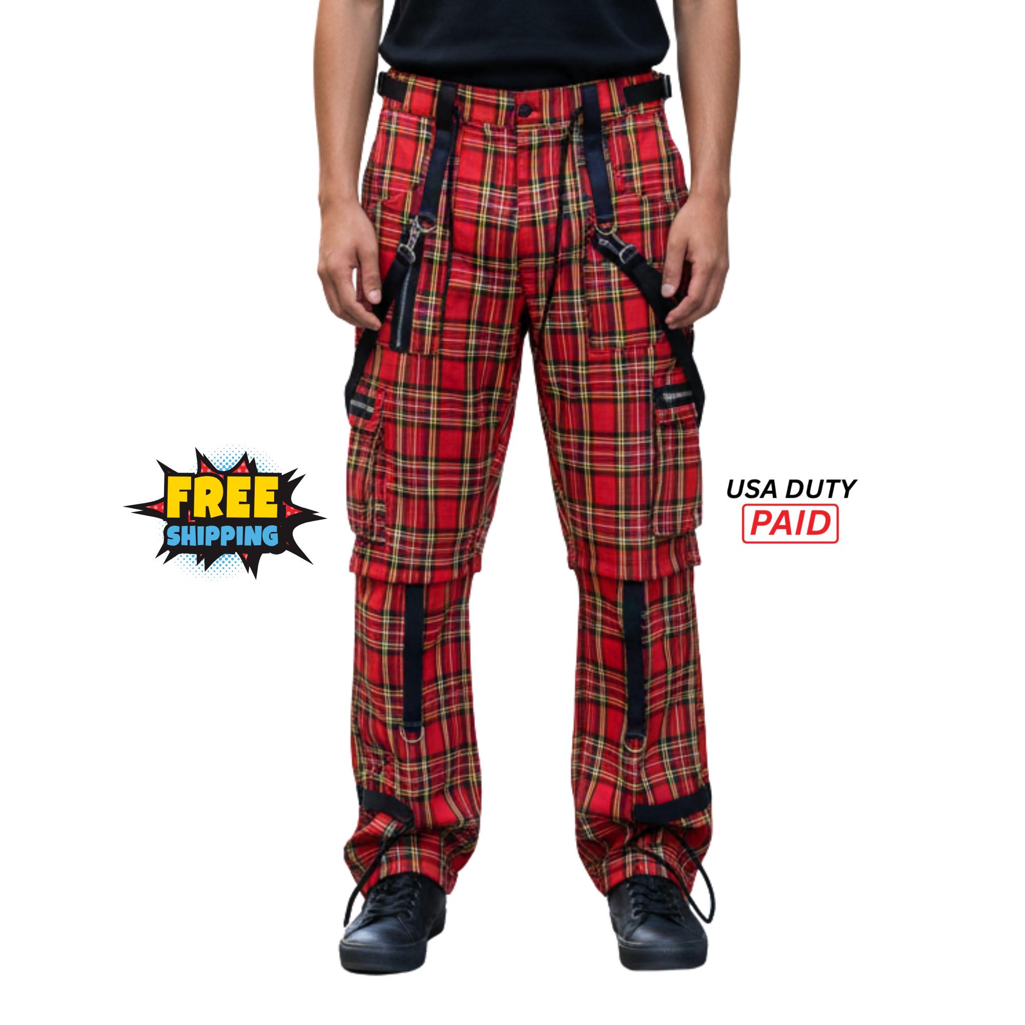 Plaid Cargo Pants - Etsy