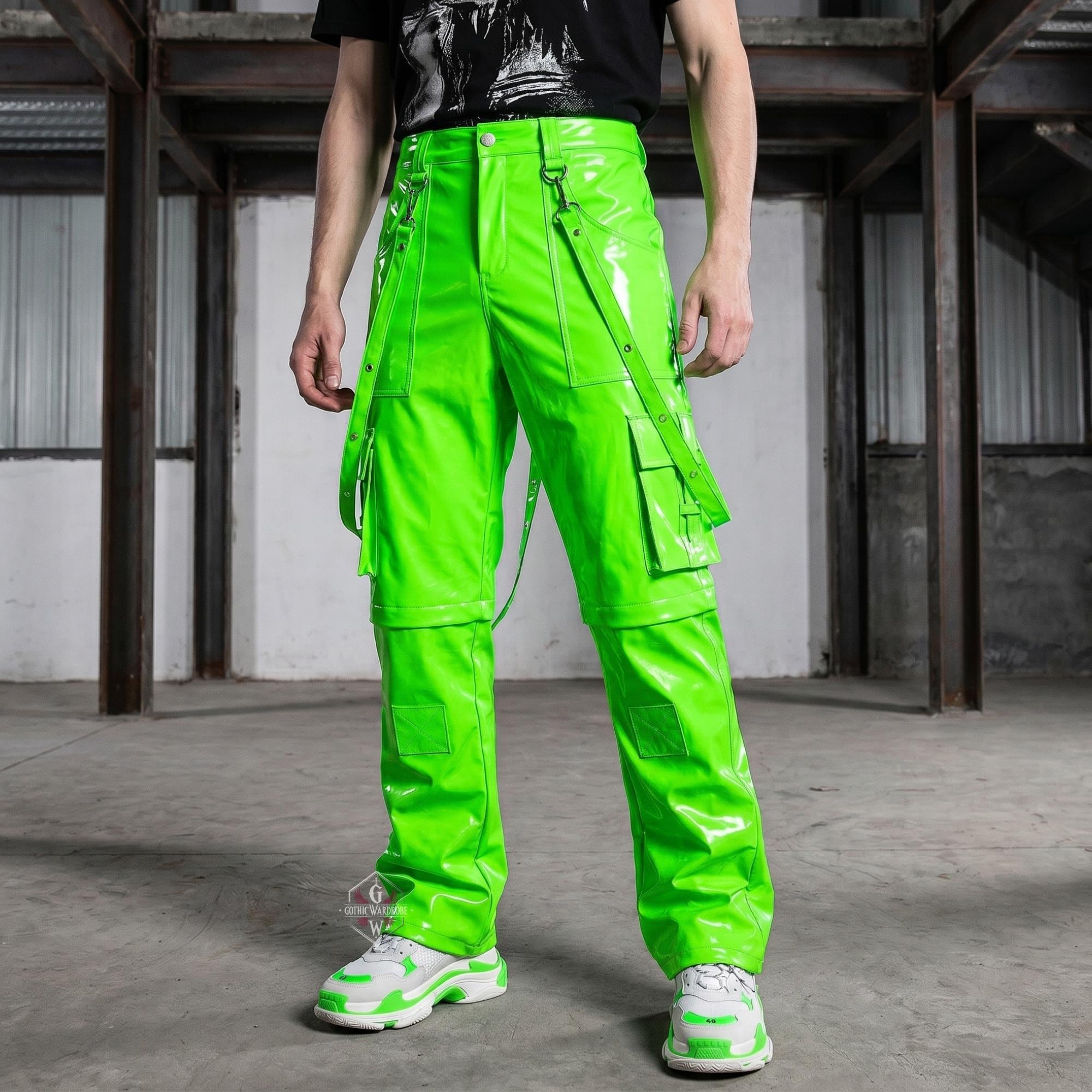 Neon Green Cargo Pants - Etsy Canada