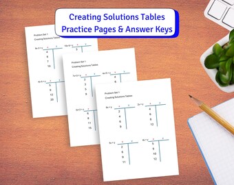 Function Tables Worksheets: Pre-Algebra Math Practice (PDF Download)