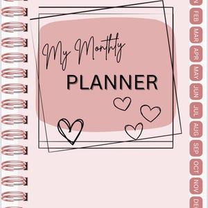 Downloadable Digital Monthly Planner