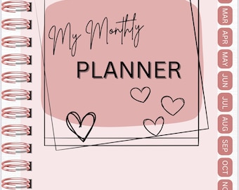 Downloadable Digital Monthly Planner