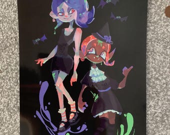 halloween shiver + frye A4 glossy poster print