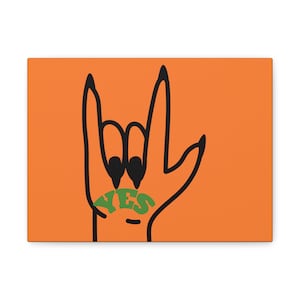 Handdoekafdruk ASL-bord: muurkunst dovencultuur