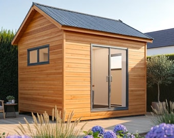 10x12 Modern Shed Plans: DIY Backyard Office, Studio (Downloadable PDF)