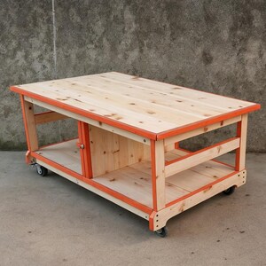 Workbench Plan, Workstation Assembly bench Garage Workshop Plans (PDF downloads)