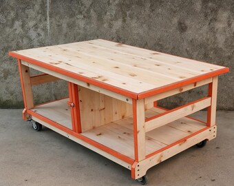 Workbench Plan, Workstation Assembly bench Garage Workshop Plans (PDF downloads)
