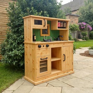 Play Kitchen Plans for Kids: DIY Mud Kitchen (PDF Building Plan) - 35&quot; Wide