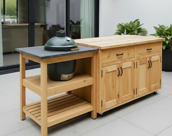 Kitchen Cabinet & Big Green Egg Table Plan: Woodworking Plans (PDF Download)