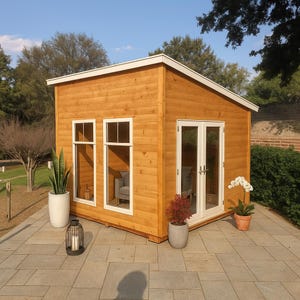 12x12 Modern Office Shed Build Plan: DIY Backyard Studio (PDF Downloadable Guide)