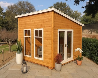 12x12 Modern Office Shed Build Plan: DIY Backyard Studio (PDF Downloadable Guide)