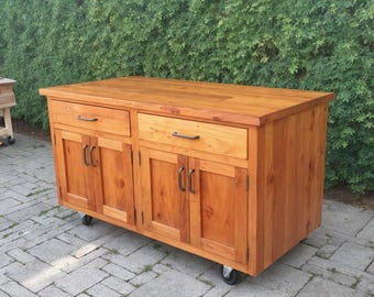 Outdoor Kitchen Cabinet Plan: Mobile Island, BBQ Storage woodworking plans(PDF Plan)