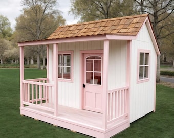 Cozy Playhouse Plan: Outdoor Playhouse with Porch (PDF Download)