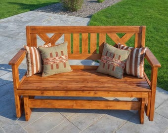 Outdoor Rocking Bench DIY plan |  PDF Patio Swing Seat Build Guide (Build Plans)