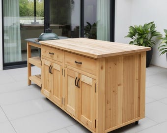 Kitchen Cabinet & Big Green Egg Table Plan: Woodworking Plans (PDF Download)
