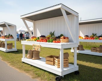 DIY Farm Stand Plan, Roadside Market Cart, Vendor Booth (PDF)