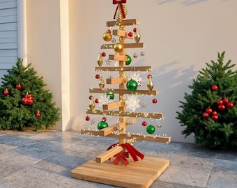 Wooden Christmas Tree Build Plans: DIY Ornament Stand (PDF)