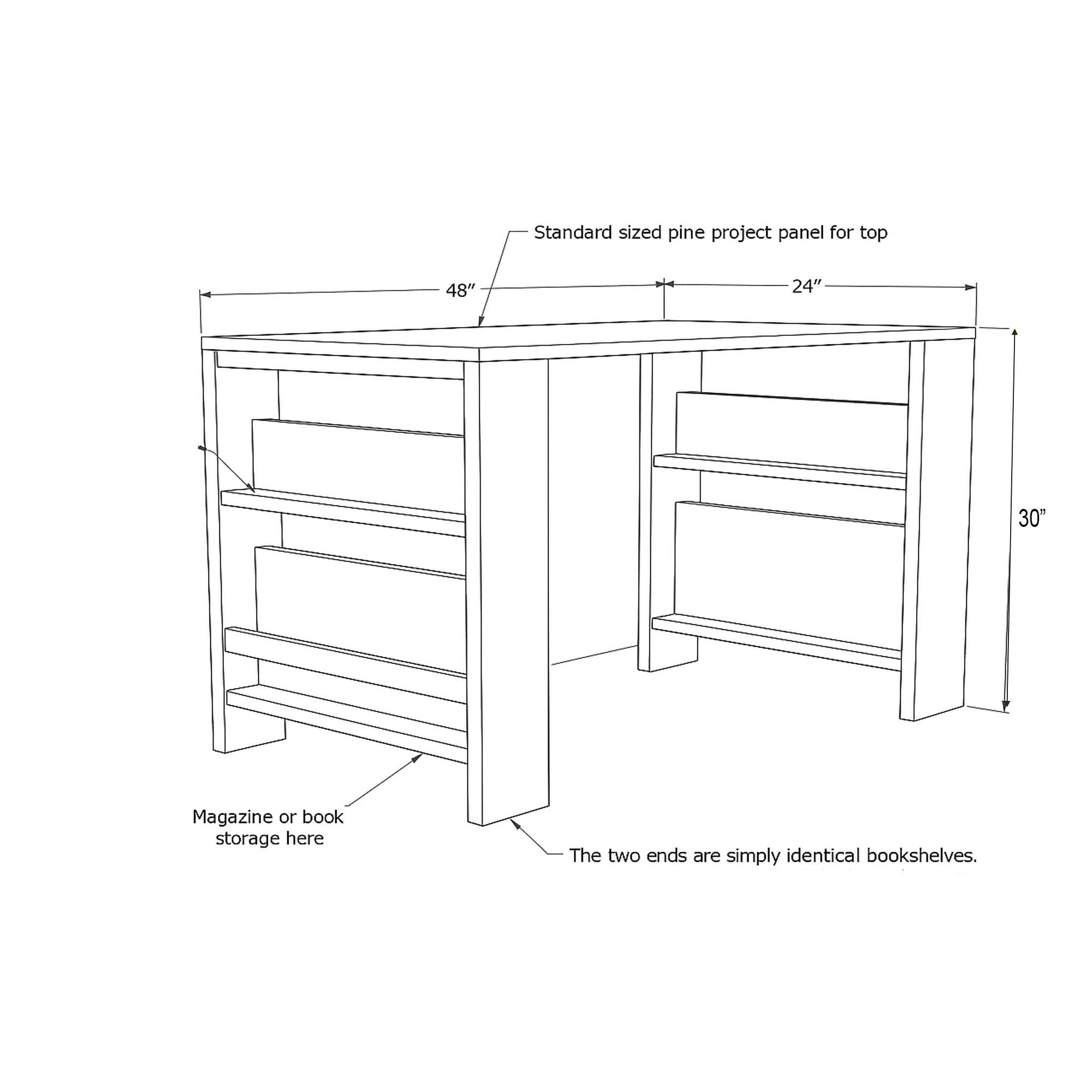 DIY Kids Desk Build Plan With Storage: Children's Art & Craft Table ...