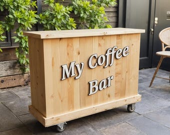 Coffee Bar Plan: Patio Wooden bar, outdoor bar plans Woodworking Plans (PDF Download)