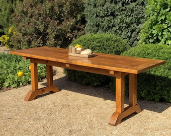 Large Wooden Farmhouse Table Build Plan (PDF) – Rustic Dining Table, English, Inches, Beginner-Friendly